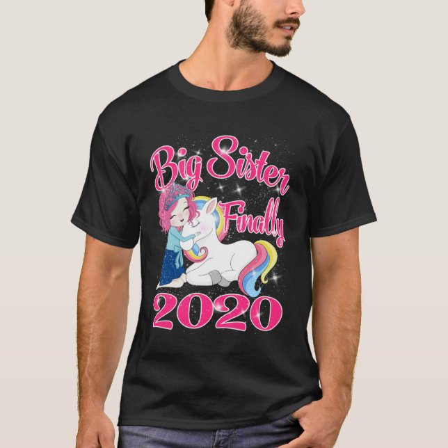 Big Sister Finally Unicorn 2020 T-Shirt (Front)