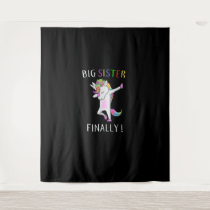 Big Sister Finally Unicorn T-shirt Girl Unicorn Da Tapestry