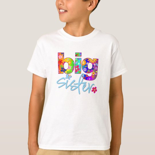 big sister flower back T-Shirt