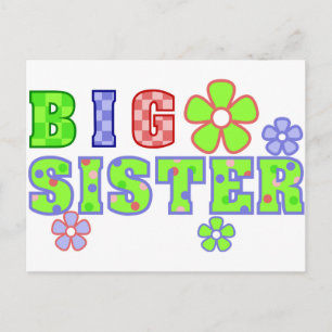 Big Sister Flowers Postcard