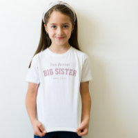Big sister fun sporty personalised pink