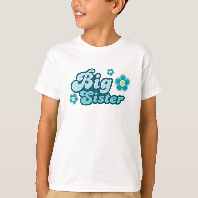 Big Sister Funky Aqua T-shirts (Front)