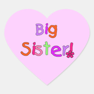 Big Sister Gifts Heart Sticker