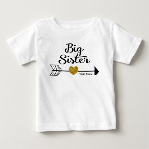 Big Sister Gold Arrow Personalised Shirt