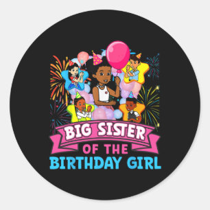 Big Sister Gracie's Corner Birthday Dolls Cute Par Classic Round Sticker