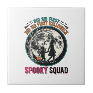 Big Sister Halloween Shirt for Her First Spooky Se Tile