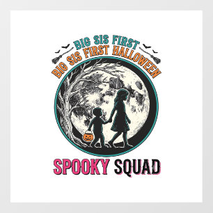 Big Sister Halloween Shirt for Her First Spooky Se Window Cling
