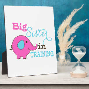 Big Sister in Training Elephant Plaque