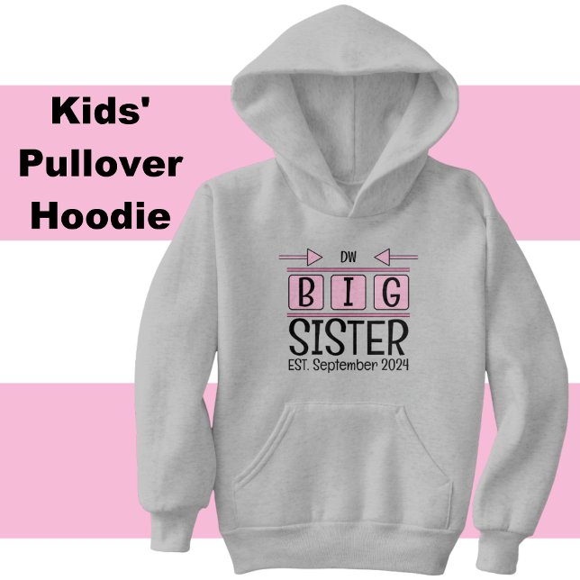 Big sister initials est. month year pink (Creator Uploaded)