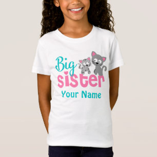 Big Sister Kitty Cat Personalised Shirt