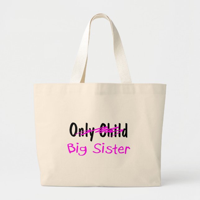 Big Sister Large Tote Bag (Front)