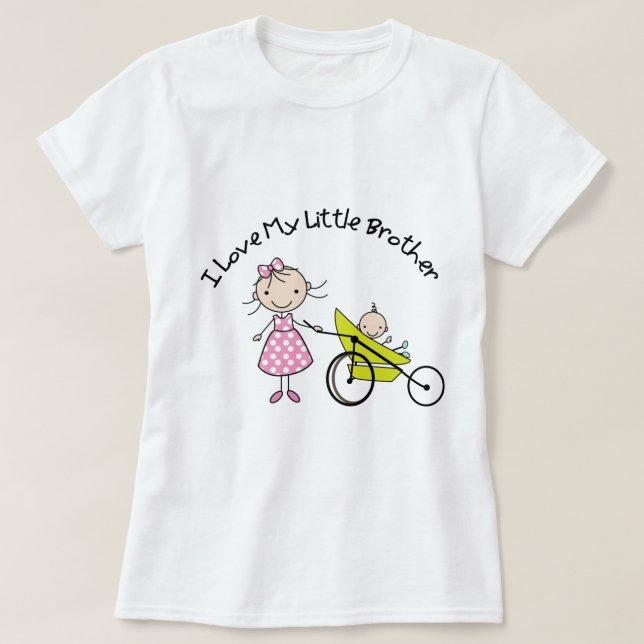 big sister little baby brother T-Shirt (Design Front)