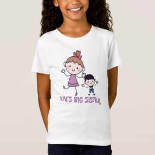 big sister little brother matching sibling T-Shirt