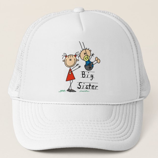 Big Sister Little Brother T-shirts and Gifts Trucker Hat (Front)