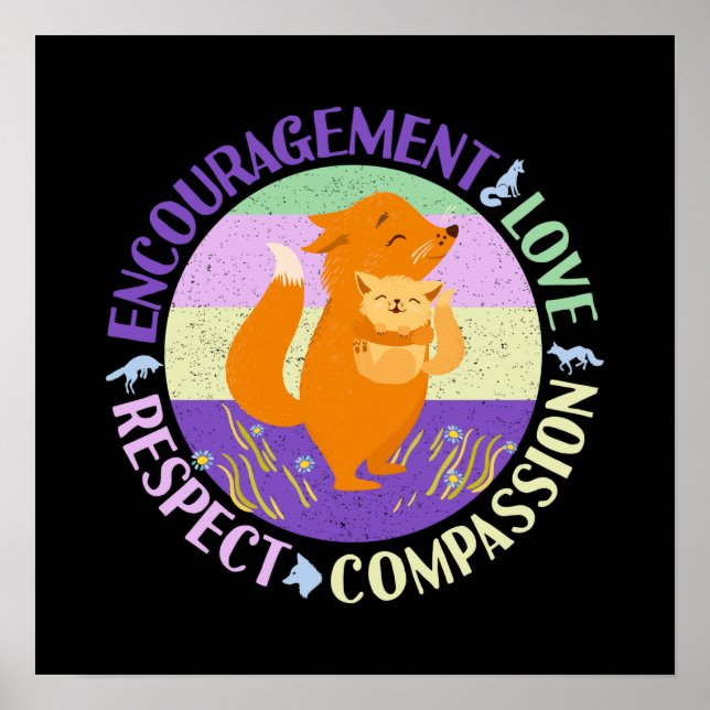 Big Sister Love - Sibling Bonding Fox Poster (Front)