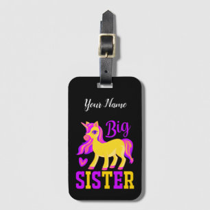 Big Sister Magical Unicorn Luggage Tag