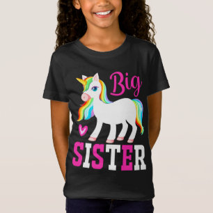 Big Sister Magical Unicorn w/ Rainbow Mane & Tail T-Shirt