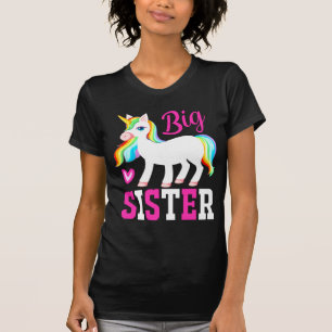 Big Sister Magical Unicorn w/ Rainbow Mane & Tail T-Shirt