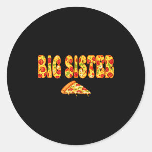 Big Sister Matching Birthday Squad Classic Round Sticker