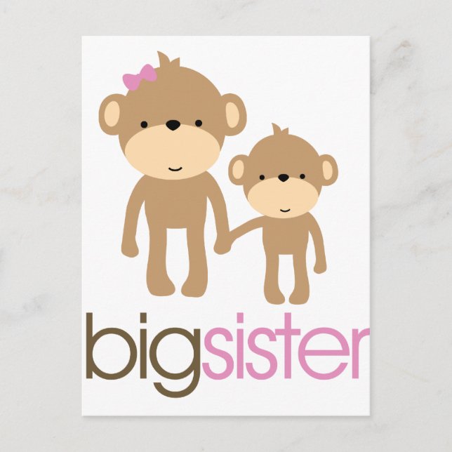Big Sister Monkey Pregnancy Announcement T-shirt (Front)