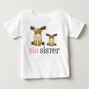 Big Sister Moose Dress Baby T-Shirt