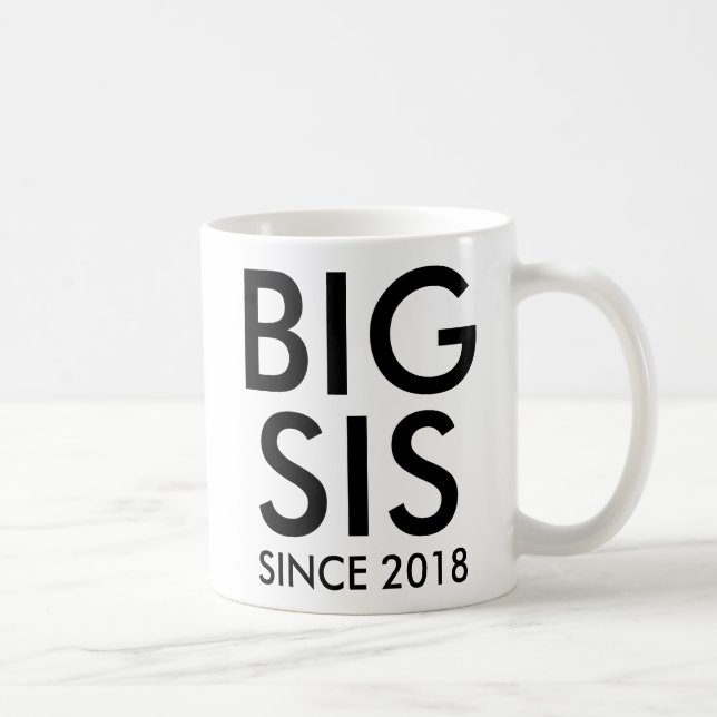 Big sister Mug | New baby Pregnancy Personalised (Right)