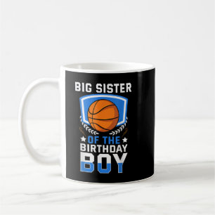 Big Sister Of The Birthday Boy Basketball Family C Coffee Mug