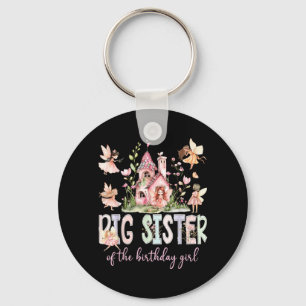Big Sister Of The Birthday Girl Fairy Magical Key Ring