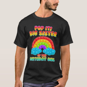 Big Sister Of The Birthday Girl Rainbow Birthday K T-Shirt