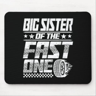 Big Sister Of The Fast One First Birthday Racing C Mouse Mat