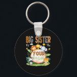 Big Sister Of The Four Ever Wild Safari 4th Birthd Key Ring<br><div class="desc">Big Sister Of The Four Ever Wild Safari 4th Birthday Boy</div>