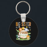 Big Sister Of The Four Ever Wild Safari 4th Birthd Key Ring<br><div class="desc">Big Sister Of The Four Ever Wild Safari 4th Birthday Boy</div>