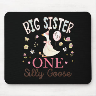 Big Sister of The One Silly Goose 1st Birthday Mouse Mat