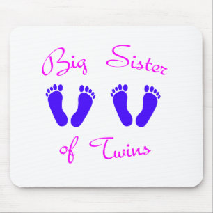 Big sister of twin boys mouse mat