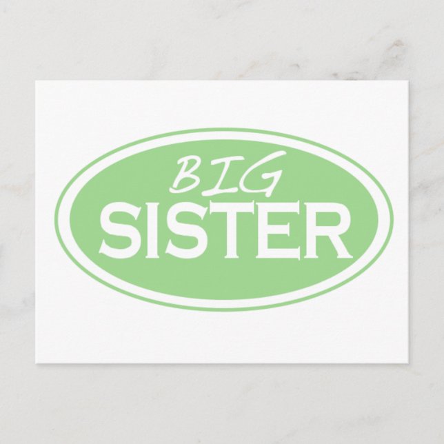 Big Sister (oval) Postcard (Front)