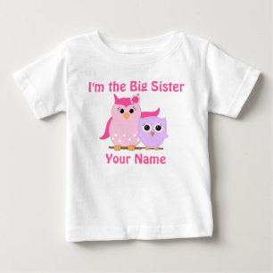 Big Sister Owl Personalised T Shirt