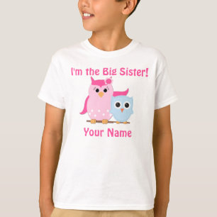 Big Sister Owl Personalised T-shirt