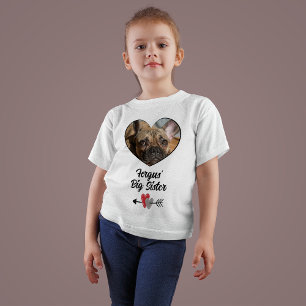 Big sister personalised dog photo T-Shirt