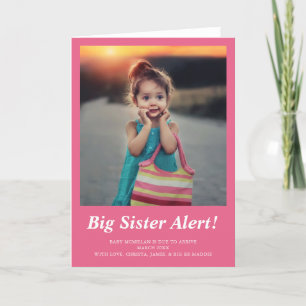 Big Sister Photo Pregnancy Pink Announcement