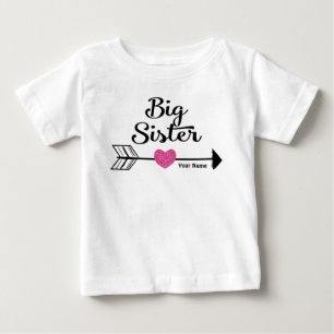 Big Sister Pink Arrow Personalised Shirt
