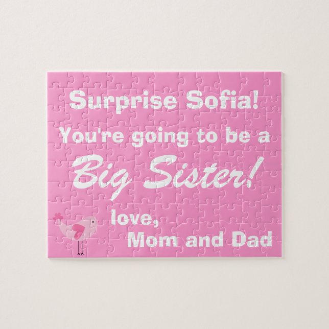 Big Sister Pink Bird Surprise Puzzle (Horizontal)