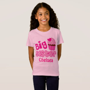 Big Sister Pink Cupcake Sweets Cake Sprinkles T-Shirt
