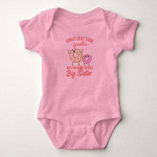 Big Sister Pink Doughnut Baby Announcement Bodysuit