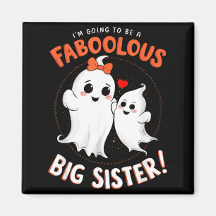Big Sister Pregnancy Announcement Halloween Cute Magnet