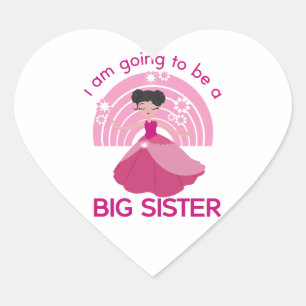 Big Sister Princess Heart Sticker