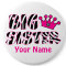 Big Sister Princess Zebra Print Button
