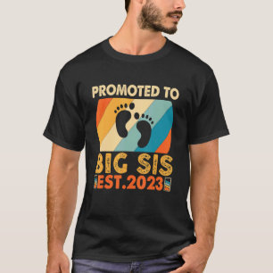 Big Sister Promoted to Big Sis 2023 Cute Girl Sib T-Shirt