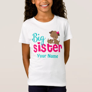 Big Sister Puppy Dog Personalised Shirt