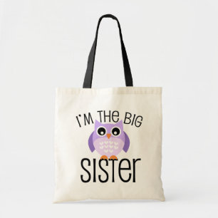 Big Sister Purple Owl Tote Bag