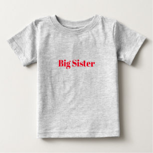 Big Sister red custom name  Baby T-Shirt